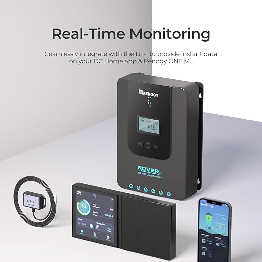Renogy Solar Charge Controller Rover 20A 12V24V Auto DC Input MPPT Charge - Image 2