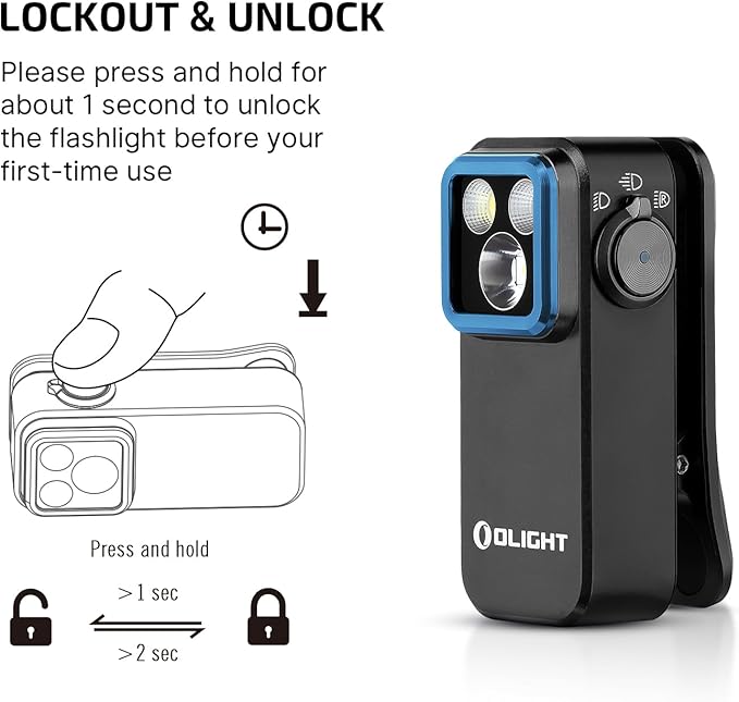 OLIGHT Oclip Pro EDC Flashlight Clip-on Light, Rechargeable 500 Lumens - Image 5