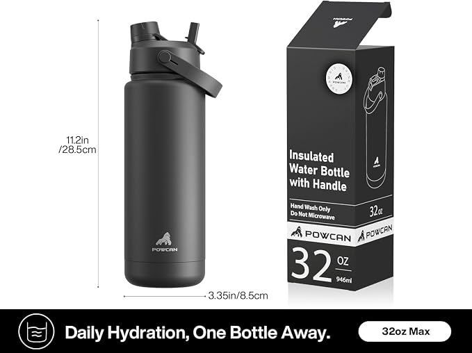 POWCAN 32 oz Insulated Water Bottle - Image 6