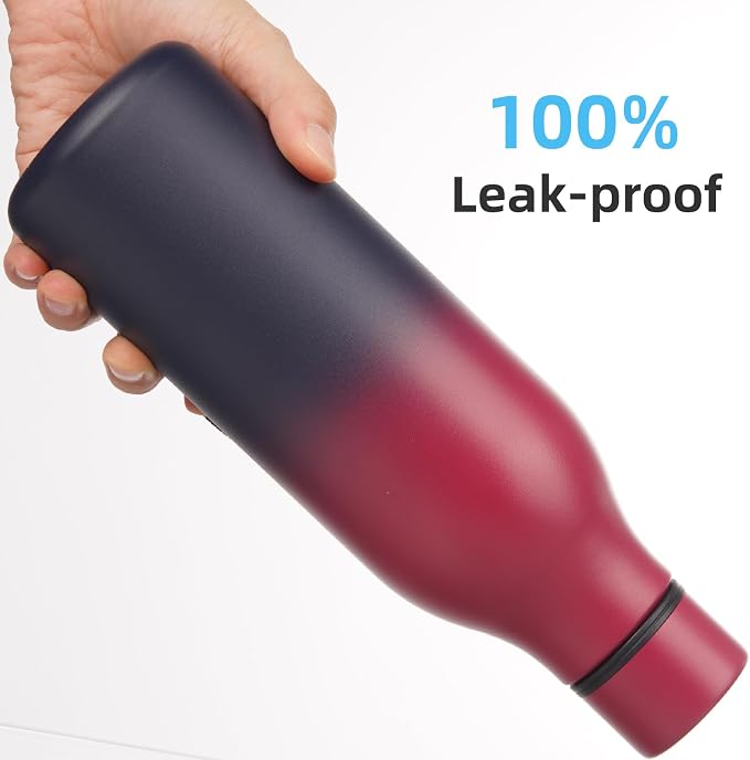 Insulated Water Bottle with Strap, 18 oz Double Wall Stainless Steel Vacuum - Image 5