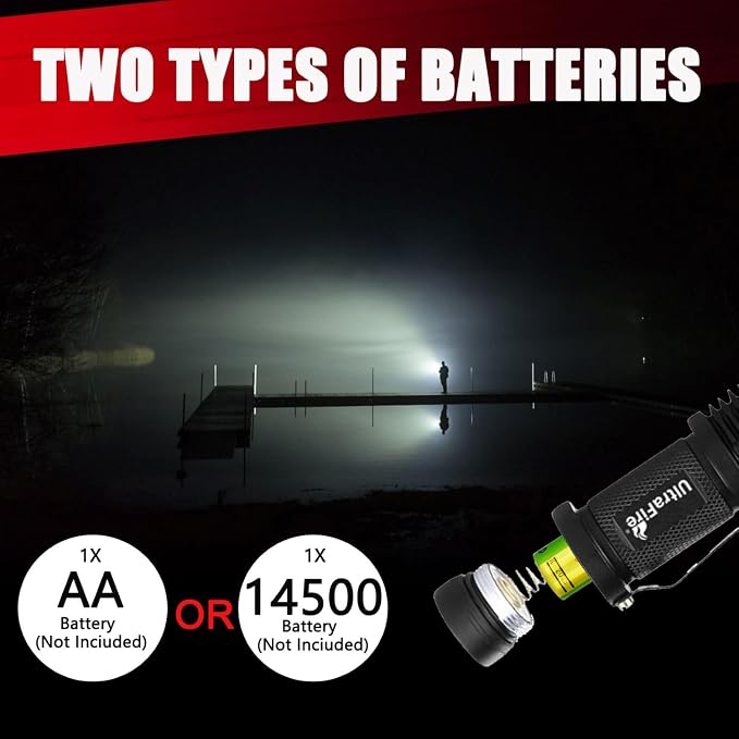 ULTRAFIRE 3 Pack Mini Flashlights Focus Adjustable SK68 Single Mode Tactical - Image 5