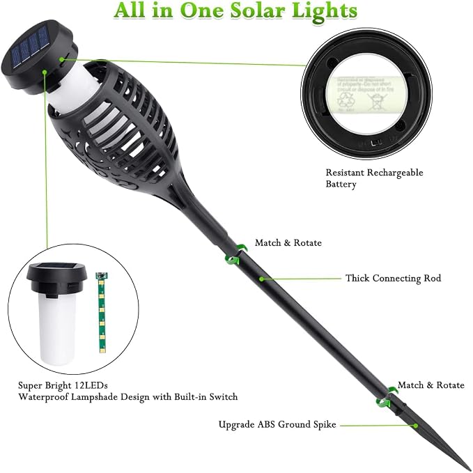 LNRYY Outdoor Solar Lights, Solar Garden Lights Waterproof - Image 6