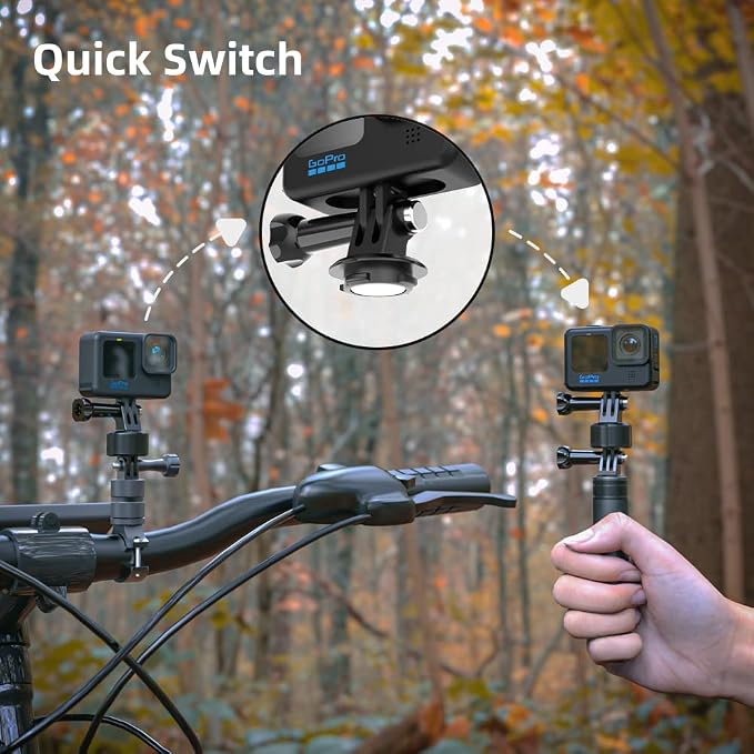 Magnetic Accessories for GoPro, Quick Release Base for Bike, Selfie Stick - Image 2