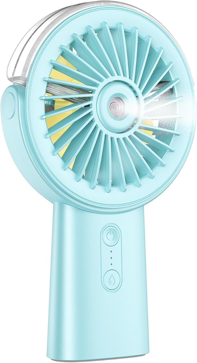 Otlonpe Handheld Misting Fan Portable, Small Personal Hand Held Rechargeable by OTLONPE