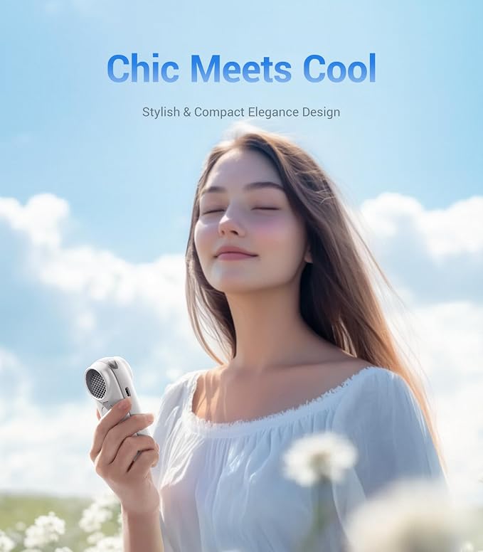 Diveblues Handheld Portable Turbo Fan, 4000mAh USB Rechargeable Pocket Fan - Image 7