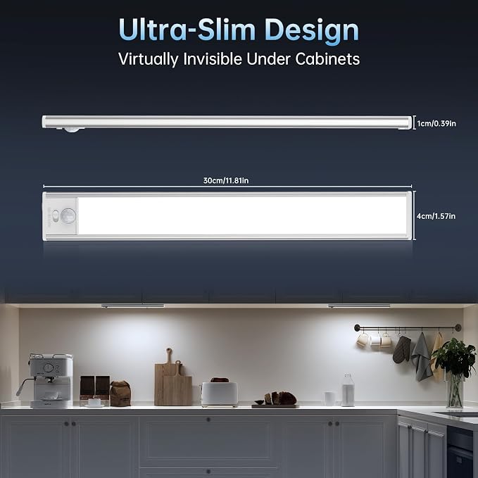 Under Cabinet Lighting, 54 LED 1800mAh Rechargeable, Motion Sensor Light - Image 9
