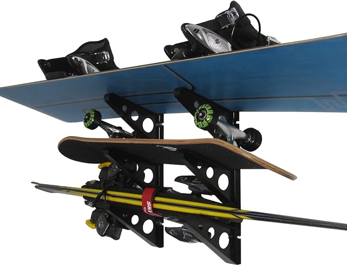 StoreYourBoard Ski Rack – Heavy-Duty Horizontal Ski Wall Mount & Snowboard Wall - Image 4