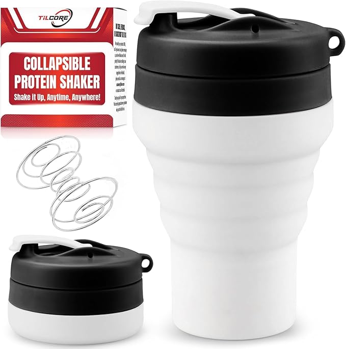 Protein Shaker Bottle Collapsible by Unknown
