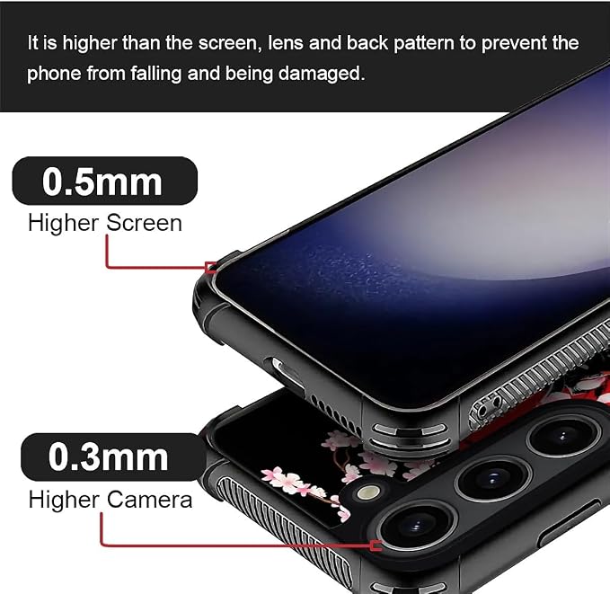 for Samsung Galaxy S23 Case, Sakura Japanese Samurai Pattern Graphic Design - Image 5