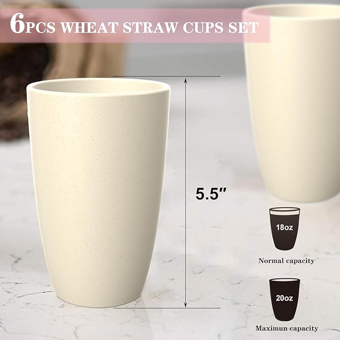 Homienly Wheat Straw Cups - Image 2