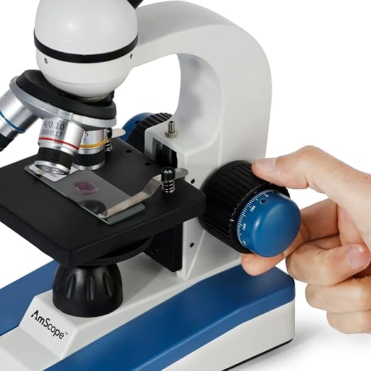 AmScope M150C-PS25-WM Compound Monocular Microscope, WF10x and WF25x Eyepieces - Image 2