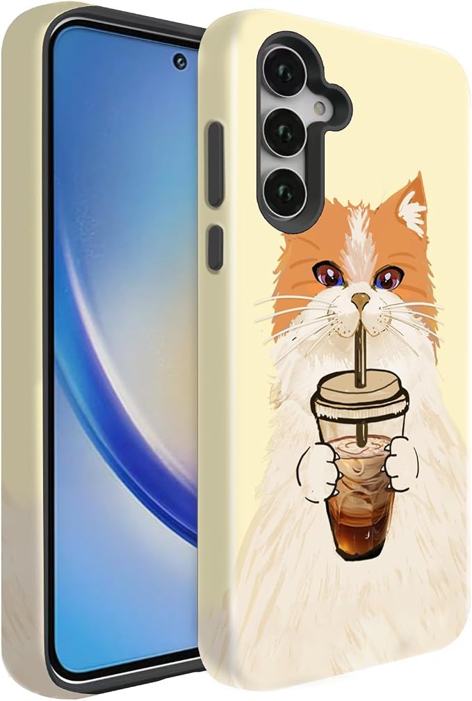 Compatible for Samsung Galaxy S24 FE 5G Case, Dual Layer Heavy Duty 2 in 1 by BSMOSPER