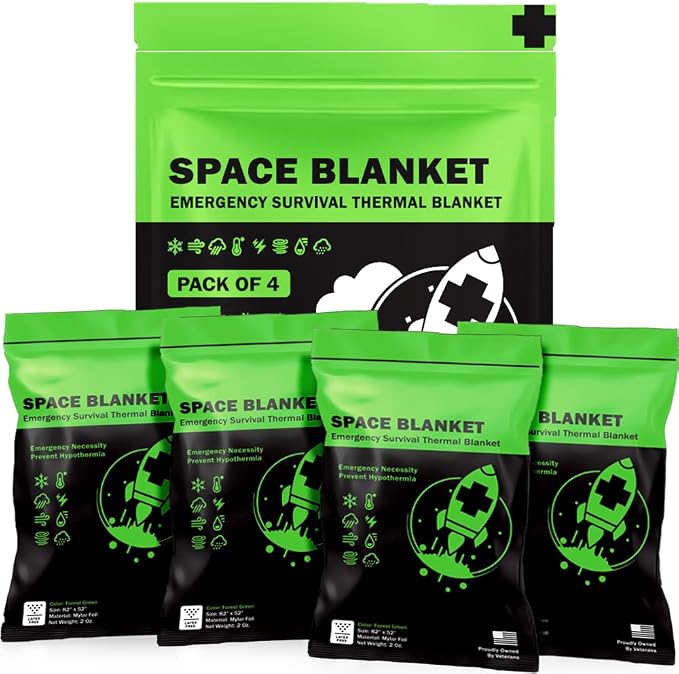 Everlit Survival Emergency Mylar Thermal Blankets -Space Blanket Survival kit by EVERLITSURVIVAL