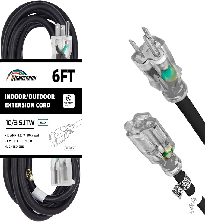 Indoor Outdoor Extension Cord Weatherproof by HONDERSON