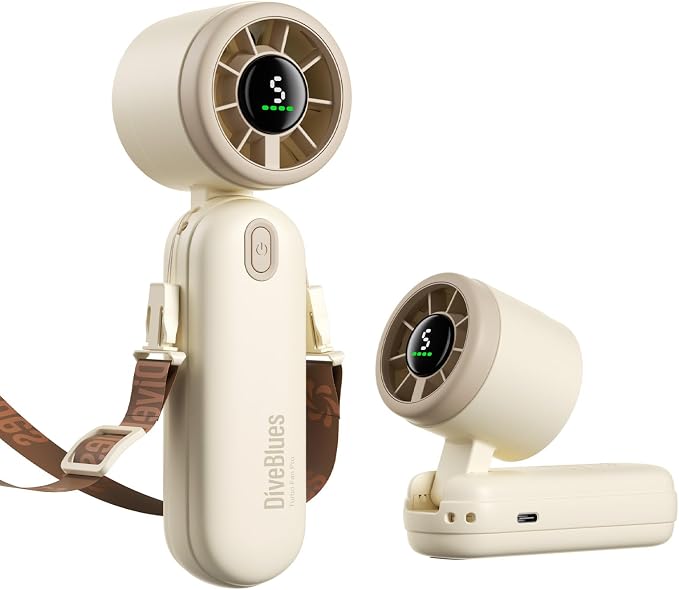 Diveblues Handheld Fan, 30ft/s Mini Portable Turbo Fan, 4000mAh Personal Fan by Diveblues