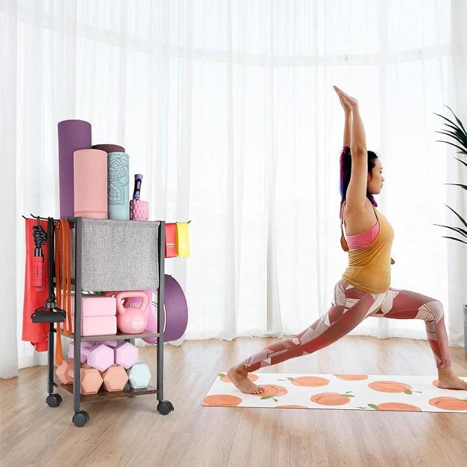 Yoga Mat Storage Rack Home Gym Equipment Workout Equipment Organizer Yoga Mat - Image 6