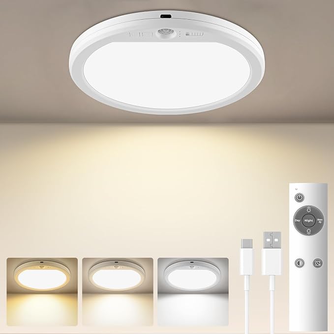 Meliya Rechargeable Motion Sensor Ceiling Light by MeliyaSmartwatchAccessories