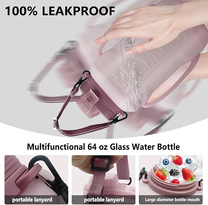 64oz Foldable Silicone Water Bottle - Image 8