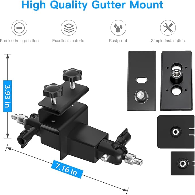 HOLACA 2-in-1 Weatherproof Gutter Mount - Image 2