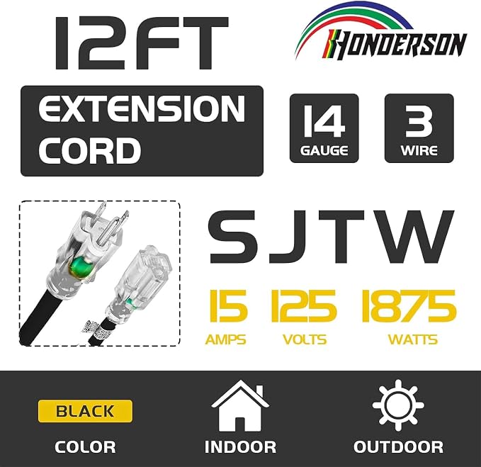 Indoor Outdoor Extension Cord Weatherproof - Image 2