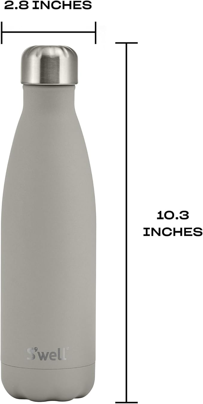 S'well Stainless Steel Water Bottle, Lunar Grey, Triple Layered Vacuum - Image 4