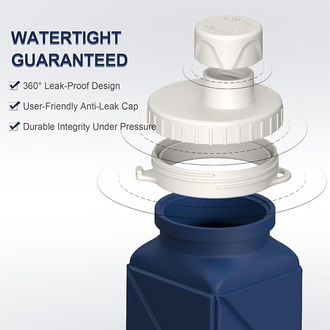 BEAUTAIL Collapsible Water Bottles 20.6oz, Silicone Foldable Portable Travel - Image 4