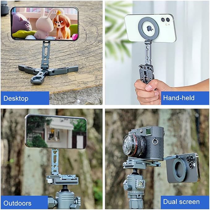 Magnetic Pocket Tripod for MagSafe, Foldable Cell Phone Desk Stand Compatible - Image 4