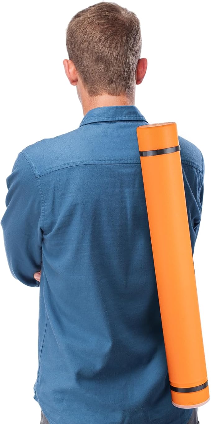 JJRING Orange Poster Tube, Poster Carrying Case - Image 7