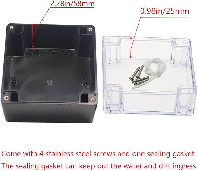 Project Box IP65 Waterproof Junction Box ABS Plastic Black Electrical Boxes DIY - Image 4