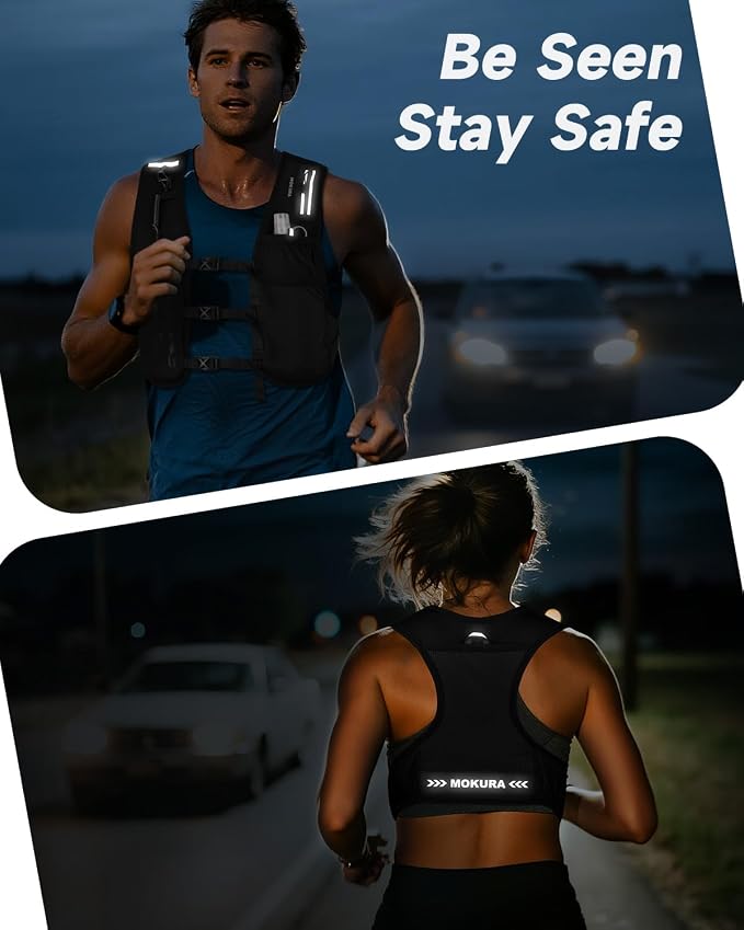 MOKURA Running Vest for Women Men, Lightweight Hydration Vest - Image 6