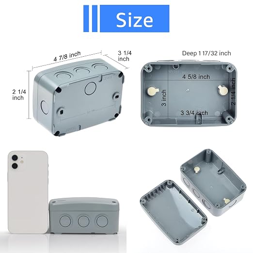 SuperInk PVC/ABS Plastic Dustproof Waterproof IP66 Electrical Junction Box 4.9 - Image 5