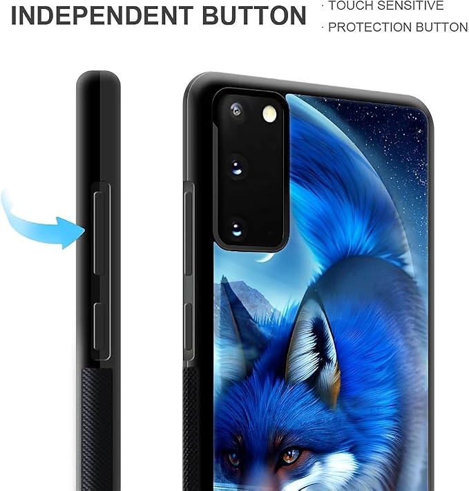 for Samsung Galaxy S20 Case, Snowy Mountain Fox Lake Pattern Graphic Design - Image 4
