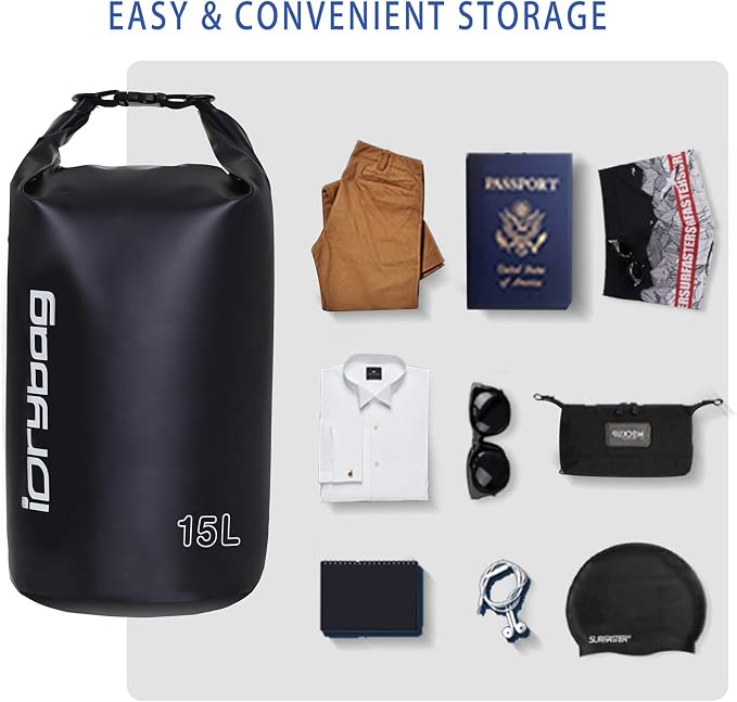 IDRYBAG Dry Bag for Kayaking Waterproof 2L/5L/10L/15L/20L, Small Dry Sack - Image 4
