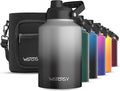 WATERSY 1 Gallon Water Bottle Insulated, BPA Free&Leak Proof, 128oz Stainless by Watersy