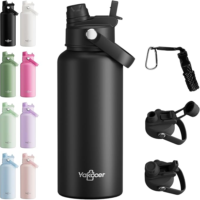 32oz Insulated Water Bottle by Yakooer