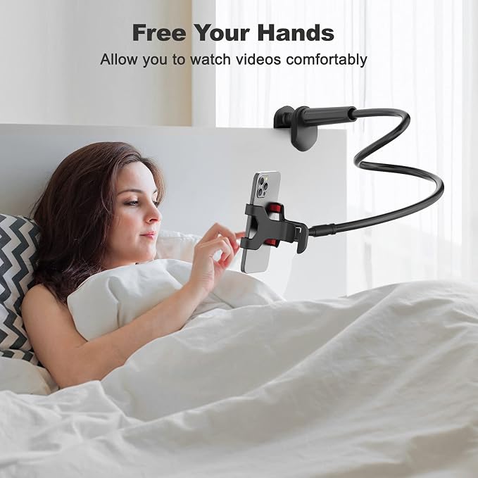 Gooseneck Cell Phone Holder, Universal 360 Flexible Phone Stand Lazy Bracket - Image 7