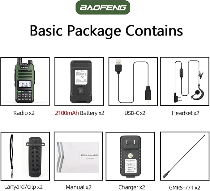 BAOFENG GM-15 Pro GMRS Radio 8W NOAA Weather Receiver Radio, GMRS Repeater - Image 8