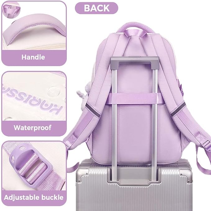 Womens Girls Backpack for School Cute Aesthetic Large Laptop Backpack Kawaii - Image 5
