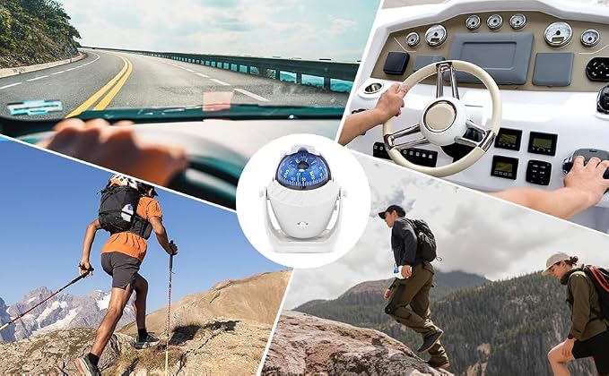 Sea Marine Compass with Mount Compasses Ball Waterproof - Image 9