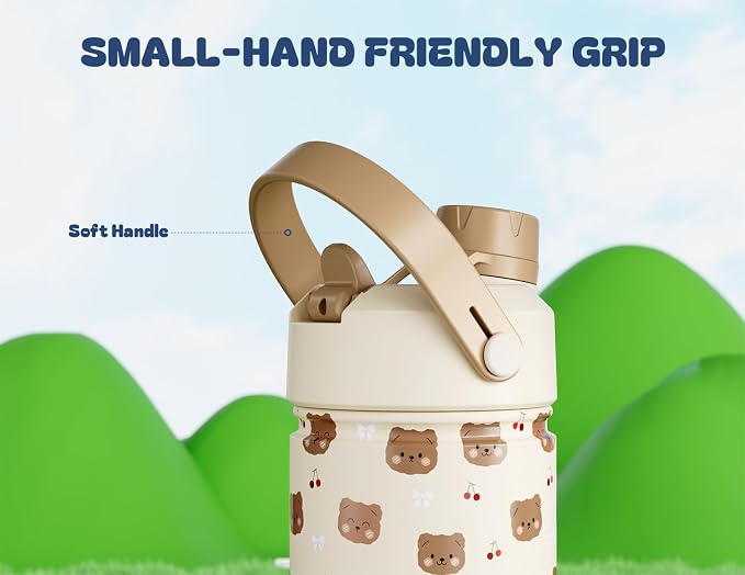 12 oz Kids Stainless Steel Water Bottle: 2-in-1 Straw Spout Lid, Easy Clean - Image 7