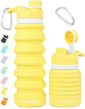 Nefeeko Collapsible Water Bottle, 26oz Silicone Foldable Water Bottles by Nefeeko