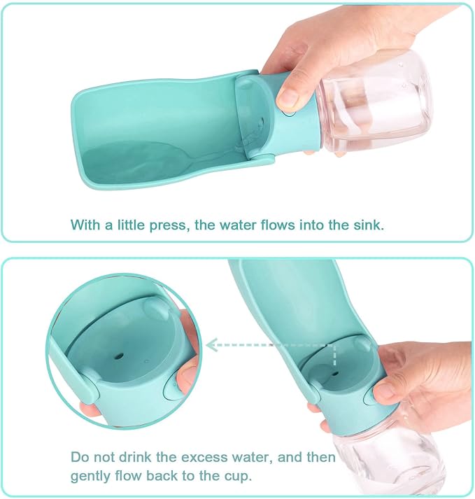 Portable Dog Water Bottle, Foldable Dog Water Bottle Leak Proof Dispenser - Image 4