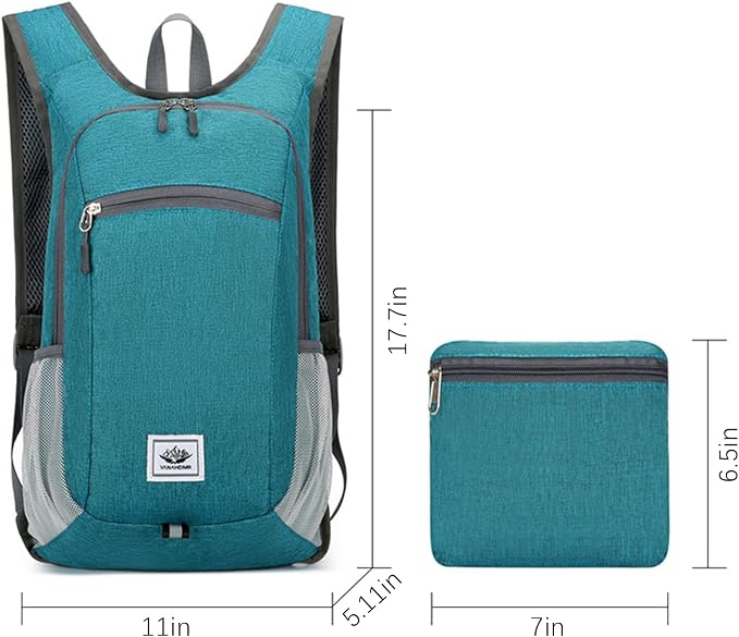 DOJUNS Hiking Backpack 15L Small Travel Backpack Lightweight Foldable Daypack - Image 6