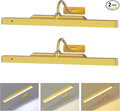 Picture Light Gold 2Pack, 5000mAh Battery Opertated Cordless Picture Lights by Craftersmark