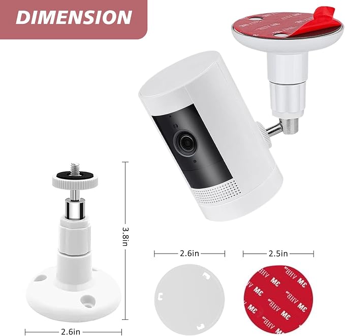 2 Pack Wall Mount Kit, VHB Adhesive or Screw, No Drill, Compatible - Image 6