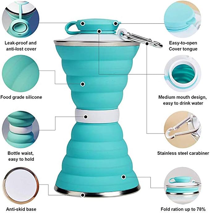 Collapsible Water Bottle, Camping Cup - Image 4