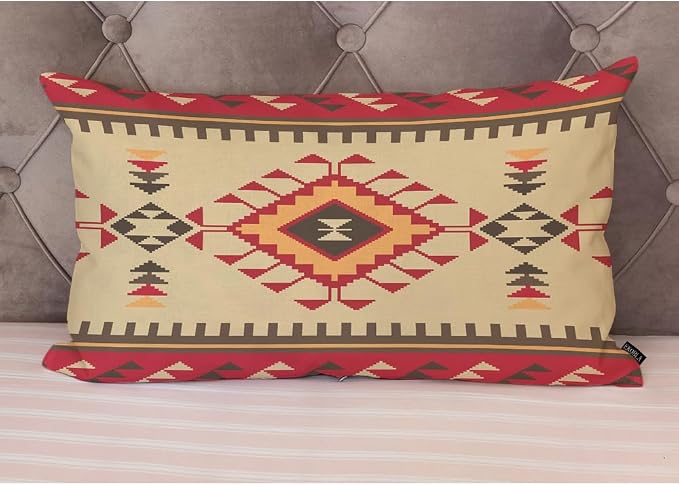 EKOBLA Vintage Ethnic Pattern 12x20 Pillow Case Tribal Print American Style - Image 4