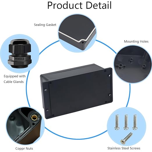 Junction Box IP65 Waterproof ABS Plastic Electrical Project Case Power Junction - Image 5
