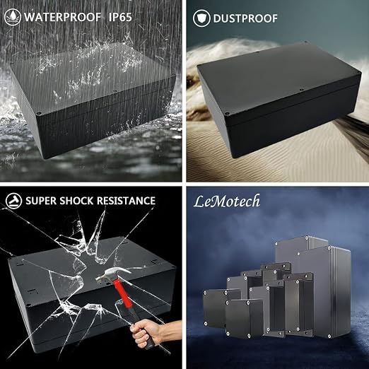 LeMotech Project Box ABS Plastic IP65 Waterproof Dustproof Electrical Junction - Image 7