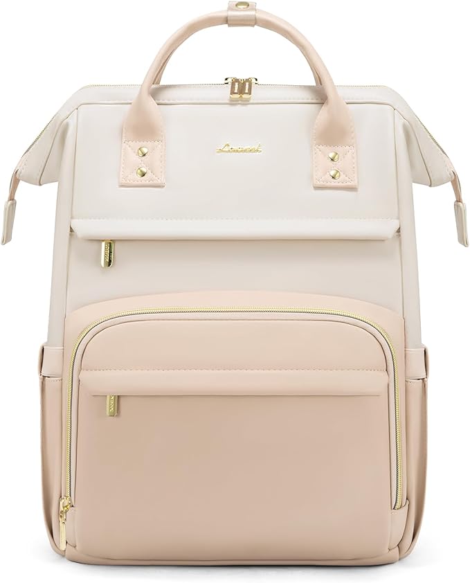 LOVEVOOK Leather Backpack for Women, 15.6 inch Laptop Backpack, Professional by LOVEVOOK